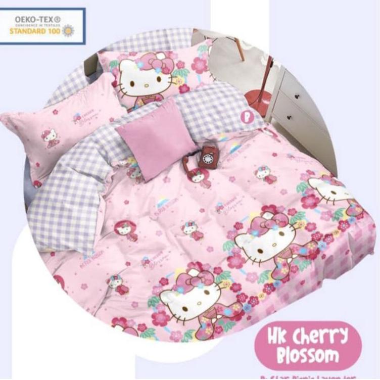 ❃ Sprei STAR motif Hello kitty HELLOKITTY ANTI GESER ➷