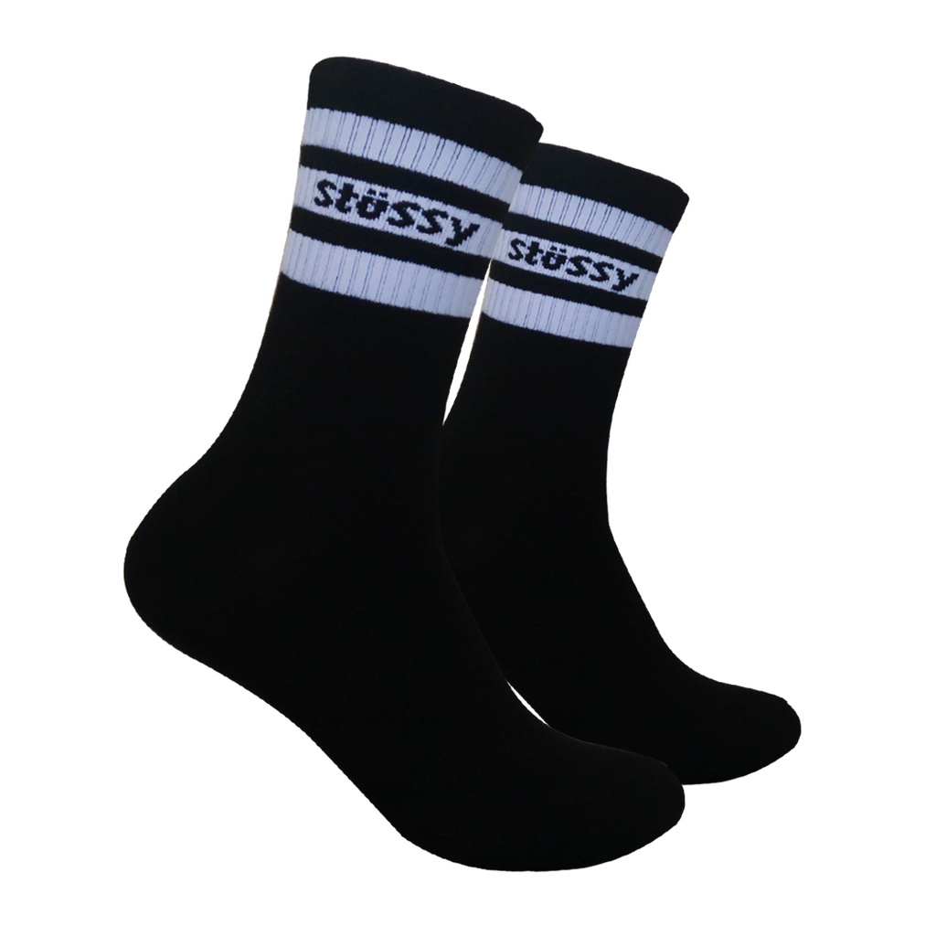 Kaos Kaki Motif Stussy Hitam No M67