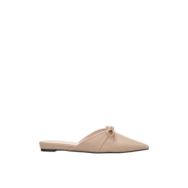 Sepatu Flat Kimmijim Original PU upper Ceper Dinner Modis 100% Asli Kaila Bow Pointed Toe Mules Wani