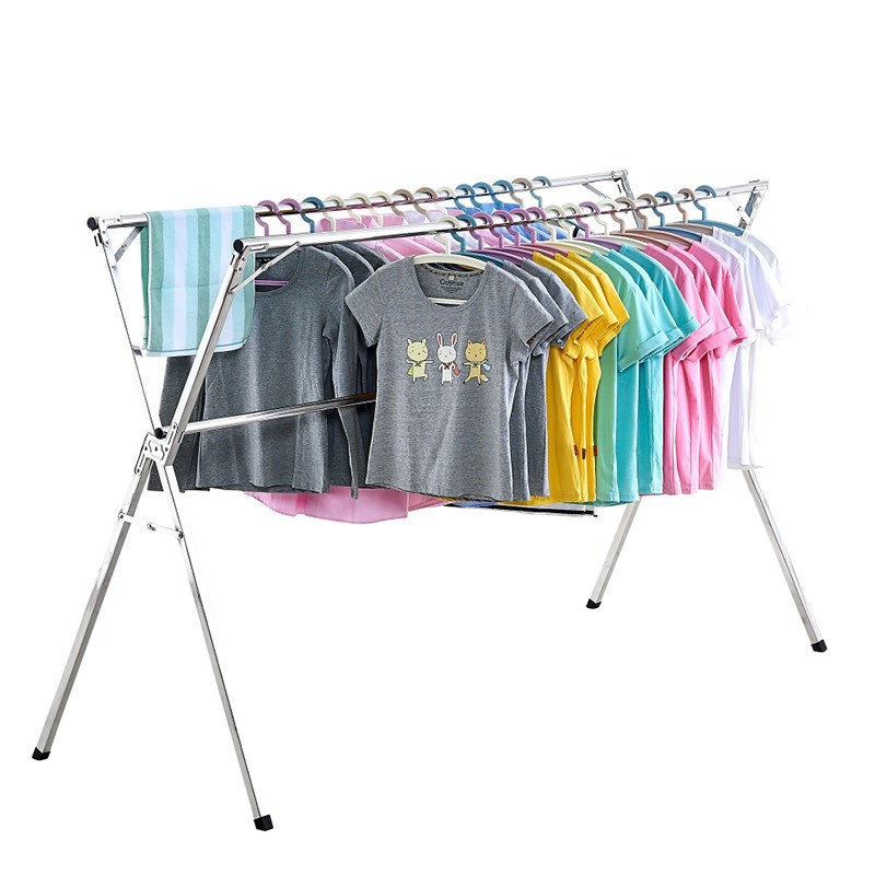 Jemuran Baju Lipat Stainless Steel Jemuran Pakaian Anti Karat Kuat Outdoor Indoor 3 Ukuran LSJ