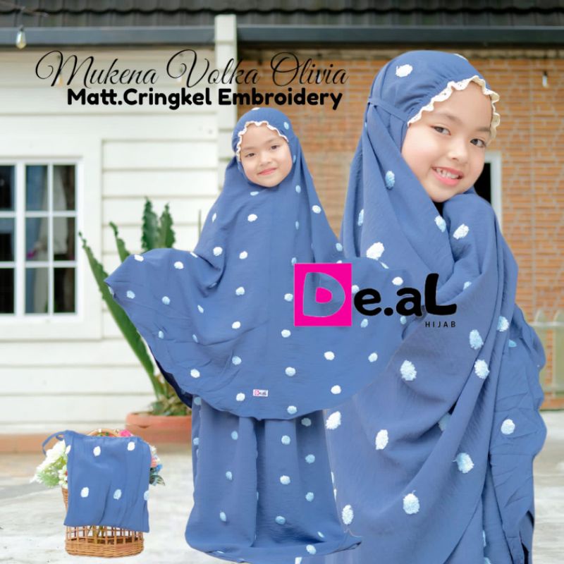 Mukena anak cringkel polka