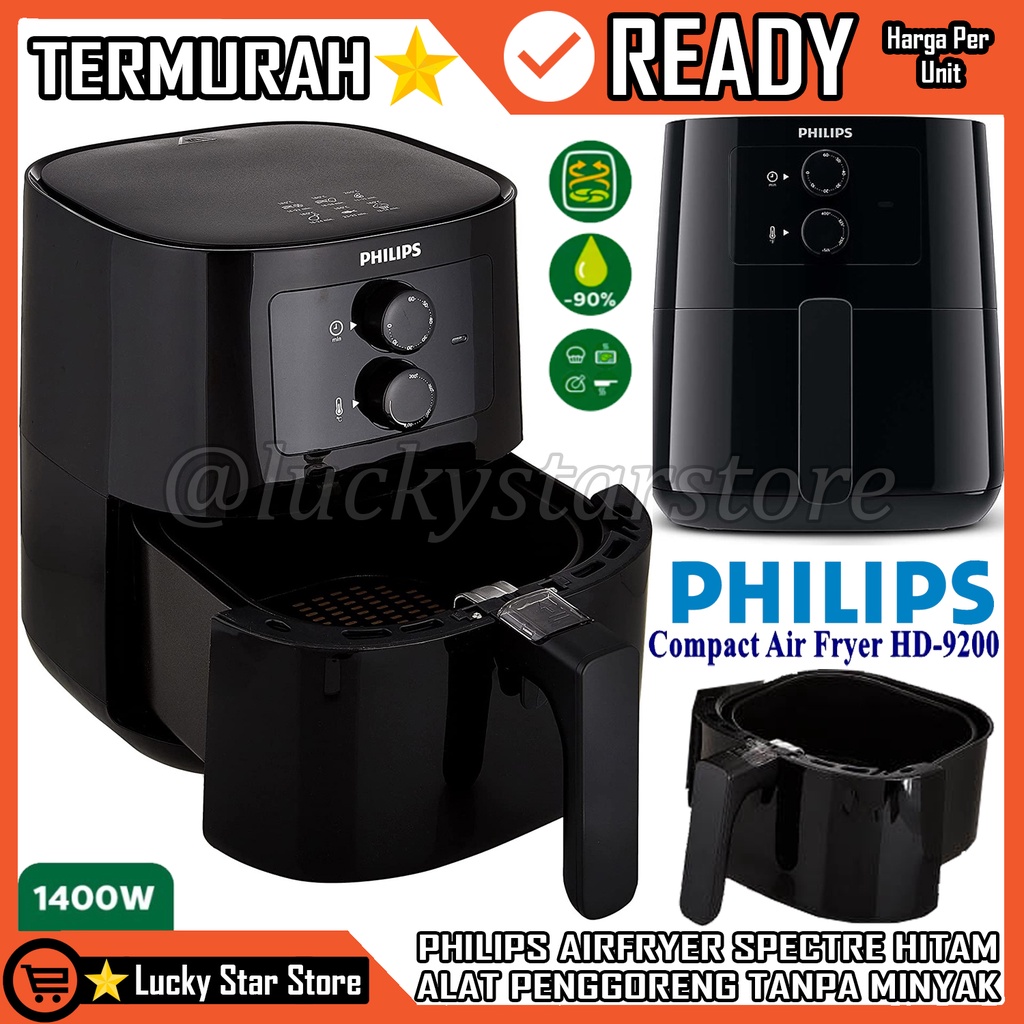 PHILIPS HD9200 ESSENTIAL AIRFRYER SPECTRE HD9200/90 AIR FRYER GORENG TANPA MINYAK PHILIP PILIPS PILI
