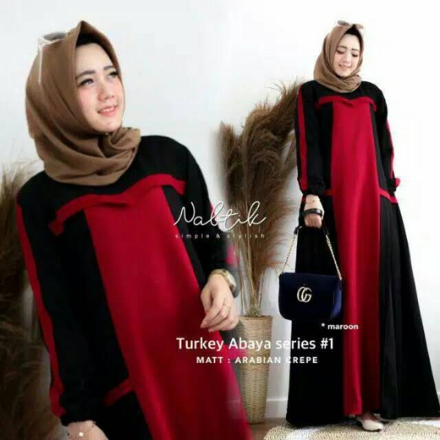 Gamis Baju Gamis Turkey Abaya M L XL(H2A0) BISA COD Abaya Hitam Turkey Abaya Saudi Abaya Mutia Gamis