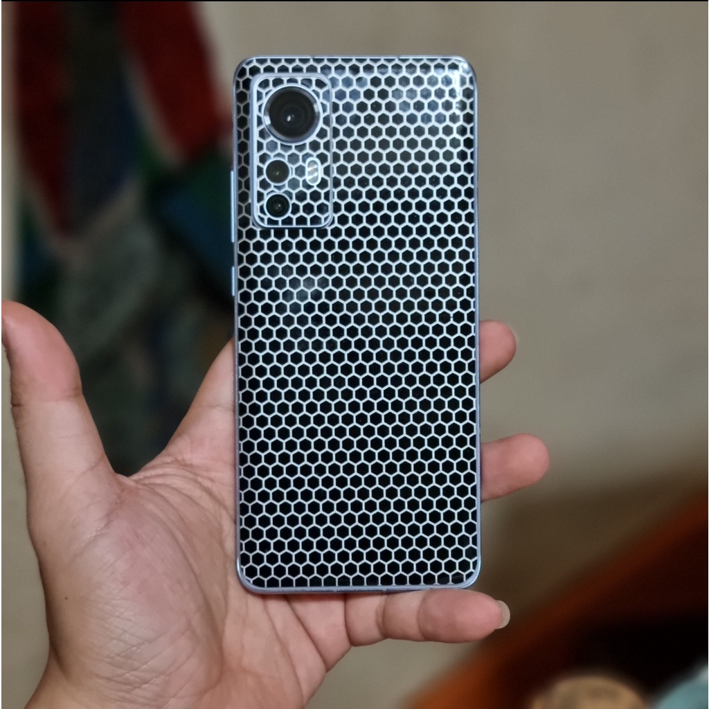 Honey Comb!! Skin Back Casing XIAOMI POCO X5 5G POCO M5 M5s M4Pro M3 M3Pro Poco F5 F4 F4GT F3 F2 Pro Pocophone F1 Poco X3-NFC X3-GT X3-Pro C40 Garskin Belakang Hitam Black Forkring Motif Bagus Anti Jamur Stiker Murah Sticker Full Body Ful Cover 4G 5G M4 S