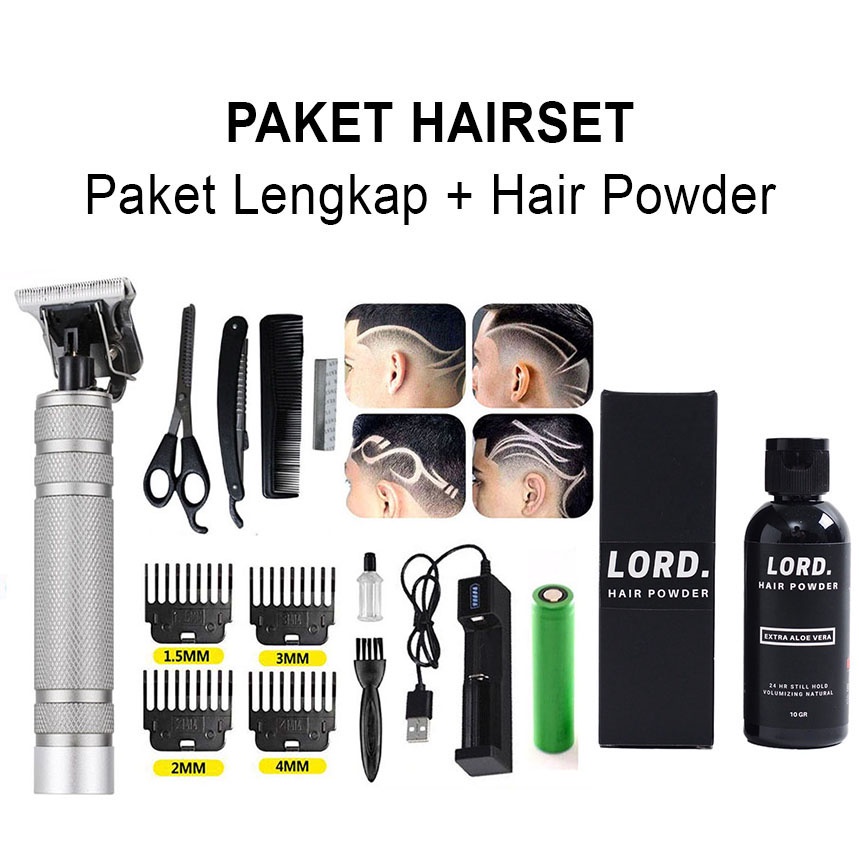 ZILLO Alat Cukur Rambut CAS Multifungsi Charger Mesin Pencukur Rambut Set Baterai Profesional Hair Clippers Zero Gap Outliner