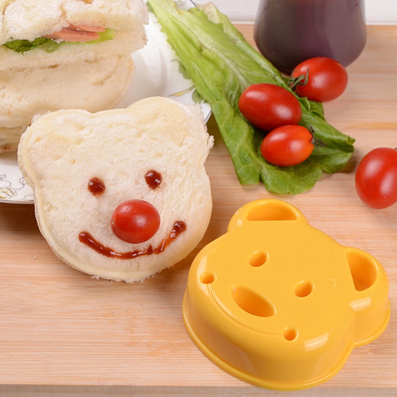 Mi.more Cetakan Pemotong Roti Sandwich Untuk Alat Dapur DIY Model Bear Kartun Beruang Pink Kucing