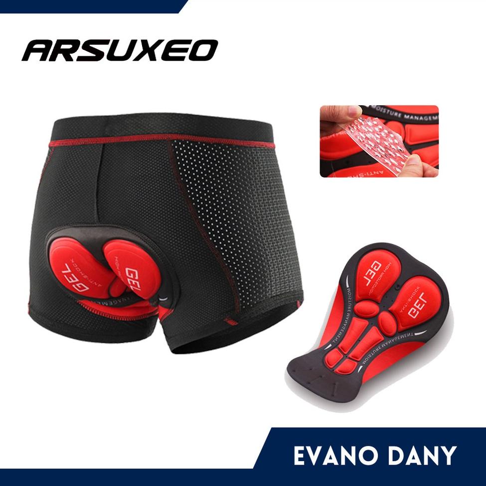 CHEKOUT Celana Sepeda ARSUXEO Underware Padding 3D Gel