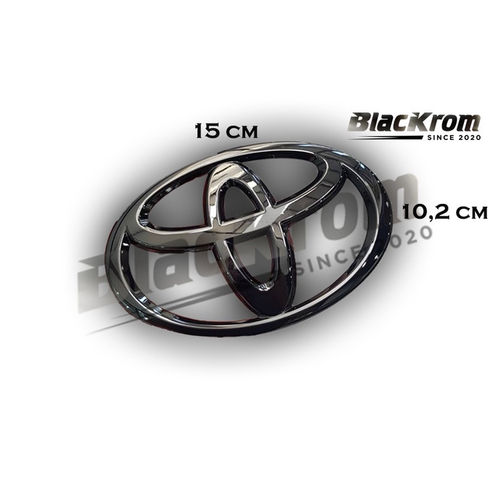 LOGO EMBLEM BLACK CHROME DEPAN TOYOTA YARIS 2012 - 2013