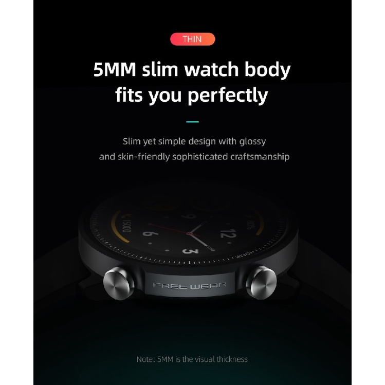 MIBRO A1 Smartwatch - Ultra-Slim Sporty HD Display 1.28-inch Screen - Jam Tangan Pintar Sporty dari MIBRO