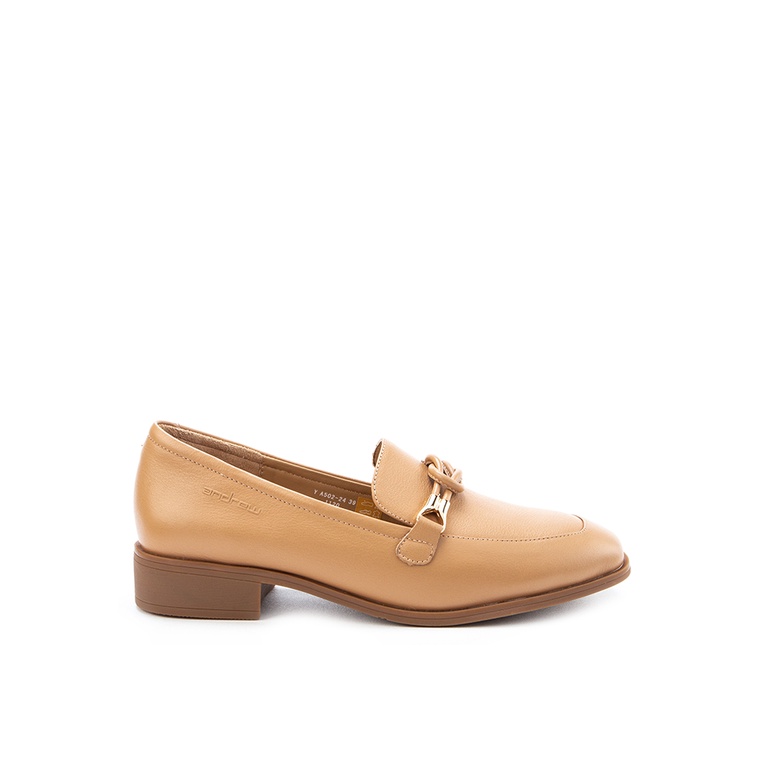 Sepatu Flat Andrew Original Leather upper Ceper Traveling Terbaru Ori 100% Ingrid Wanita Gadis Nude