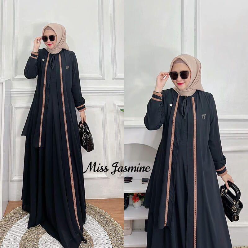 Baju Wanita Gamis Terbaru 2023 Miss Jasmine Dress Maxy Ceruty Babydoll Gamis Prewedding Aplikasi Renda Gaun Pesta Mewah Elegant