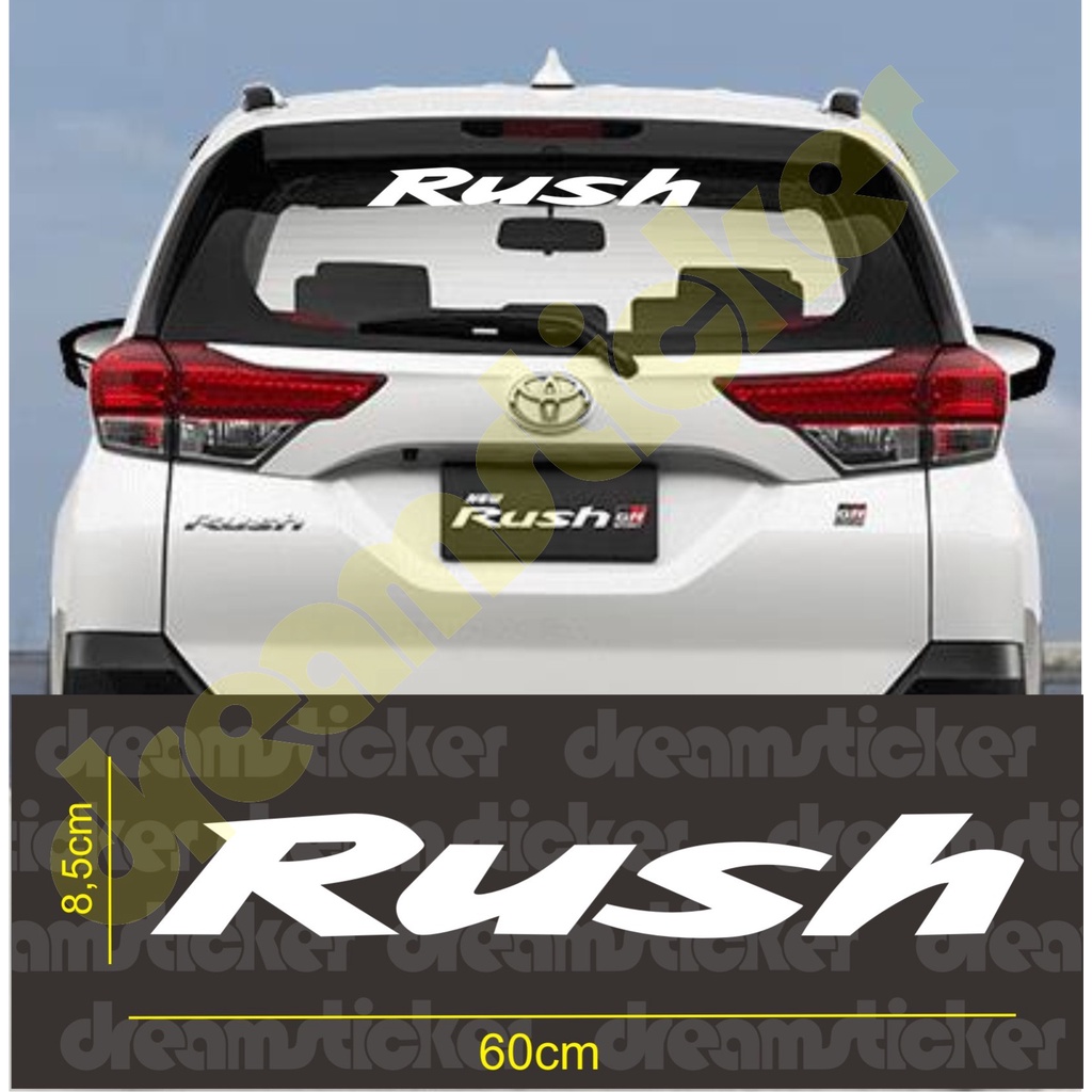 Sticker Stiker Mobil Rush Kaca Belakang