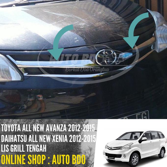 List Lis Grill Tengah All New Avanza & All New Xenia 2012 -2015 Chrome