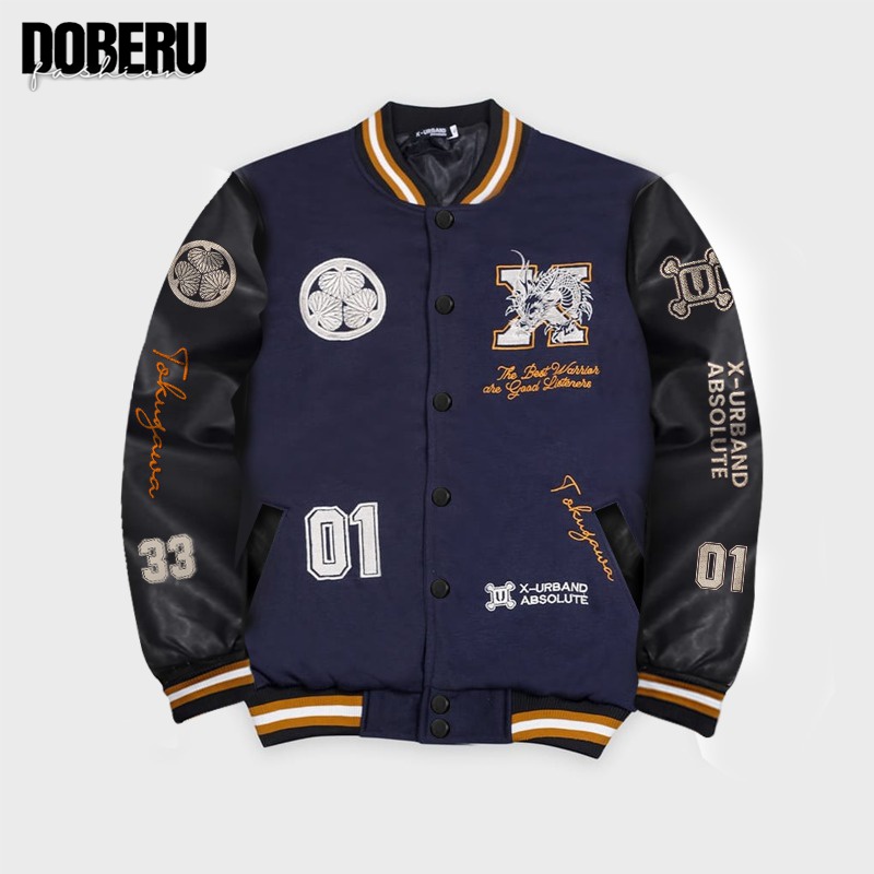 Jaket Varsity Jacket Baseball Chenille Vintage Streetwear Full Bordir Premium Quality