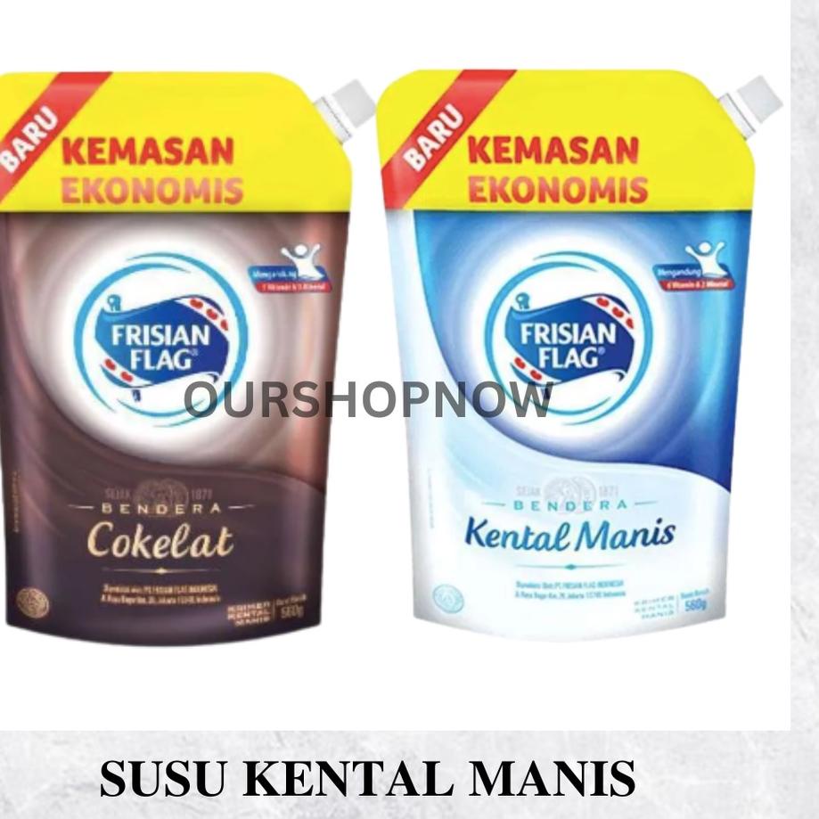 

Selalu Baru Frisian Flag Susu Kental Manis Cokelat /Putih pouch 545G OURSHOPNOW