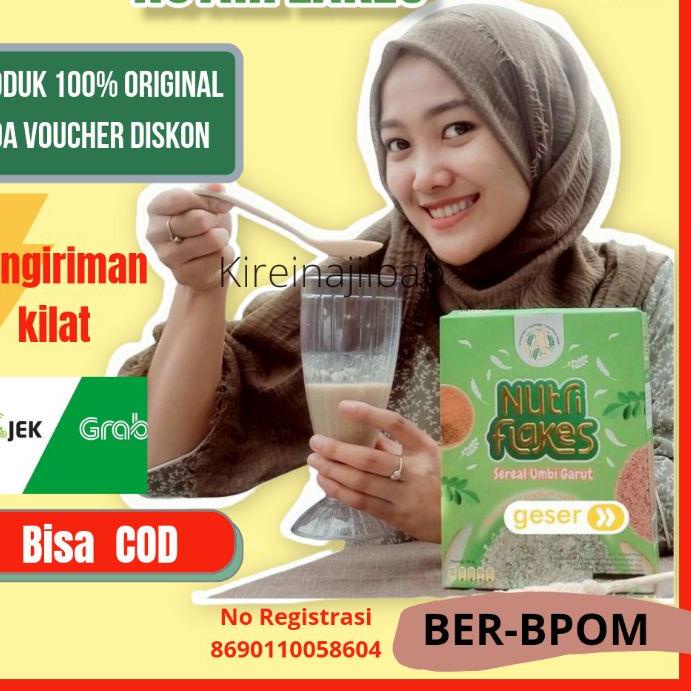 

➩ NUTRIFLAKES SEREAL UMBI GARUT SOLUSI ASAM LAMBUNG MAAG GERD ORI 100% WITH PSYLLIUM HUSK ♝