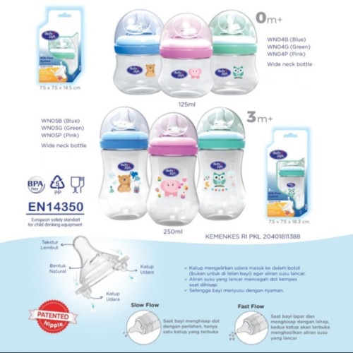 Baby Safe Babysafe Wide Neck Bottle 150ml 260ml Botol Susu Anak Bayi WN001 WN002 WN04 WN05 WN07 WN08 WN30 Babysafe