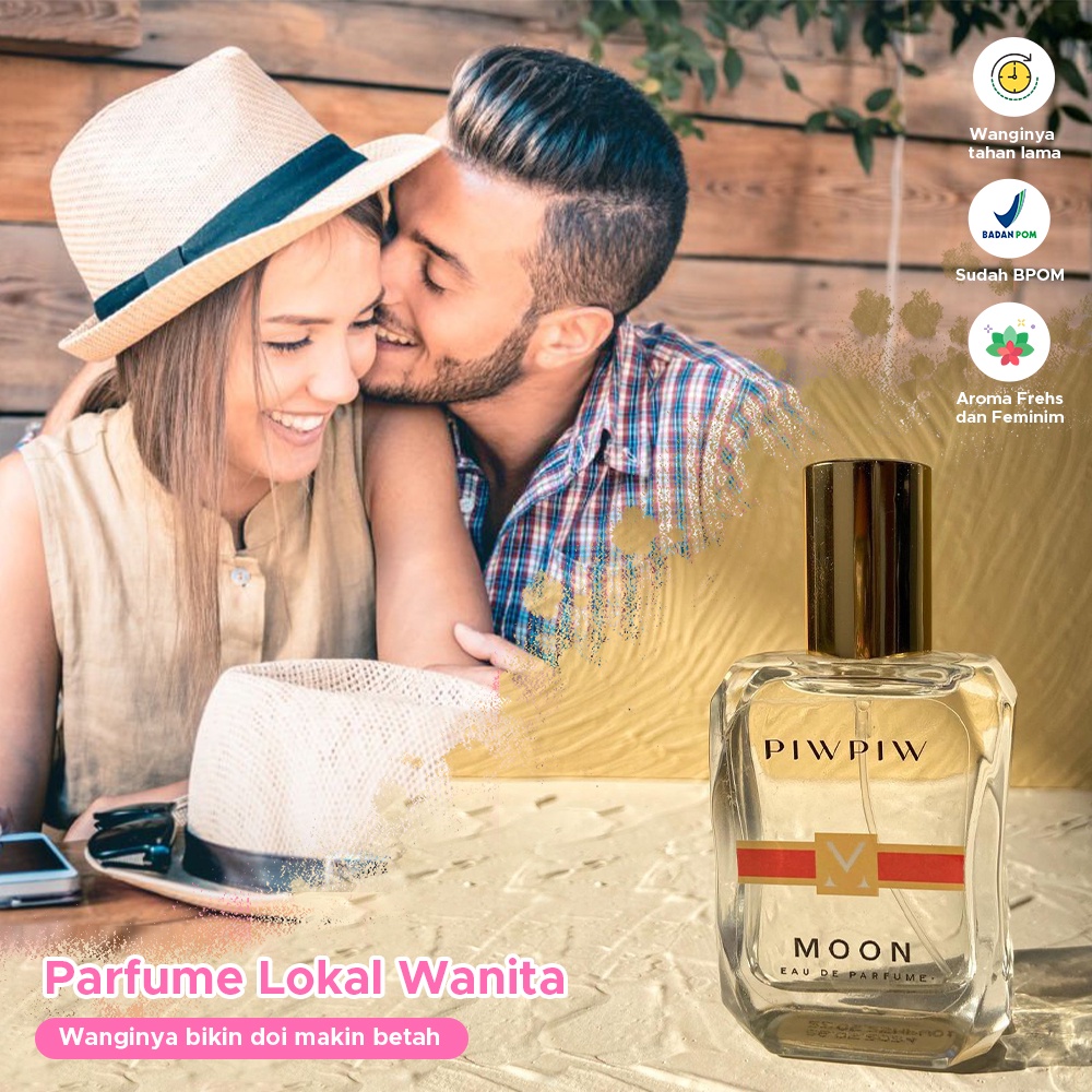 Parfum Penghilang bau Penarik pemikat pria Piw Piw Moon Eau De Parfume Aroma Tahan Lama Awet Original BPOM