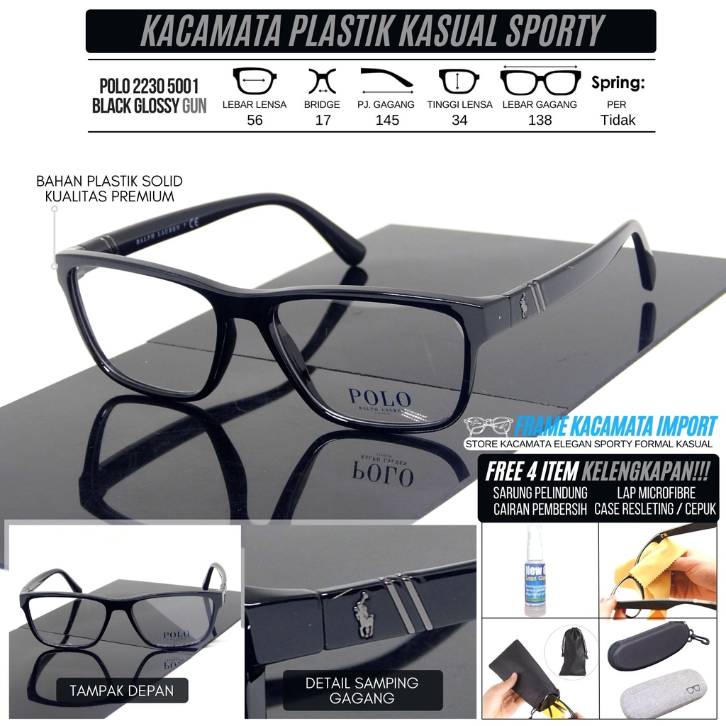 Frame Kacamata Plastik Premium Lensa Lebar Lensa Minus Silinder Progresif