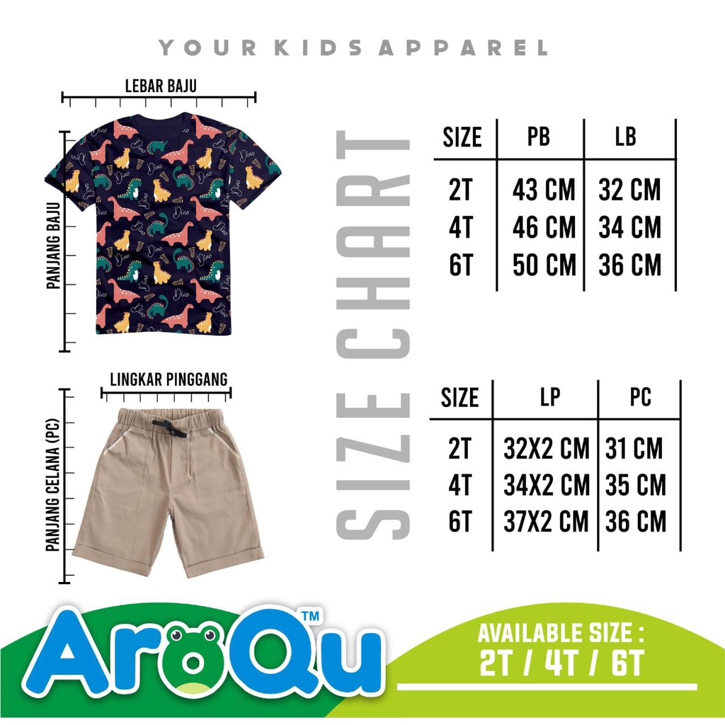 Setelan anak Set dino Fullprint by Aroqu