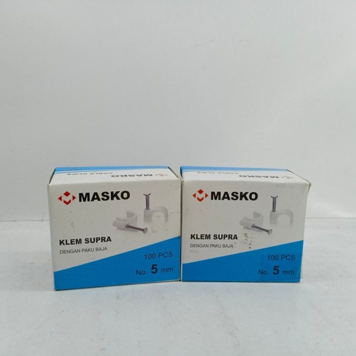 MASKO Supra Klem Kabel 5mm Klem Paku Beton 5 mm Pack KOTAK isi 100