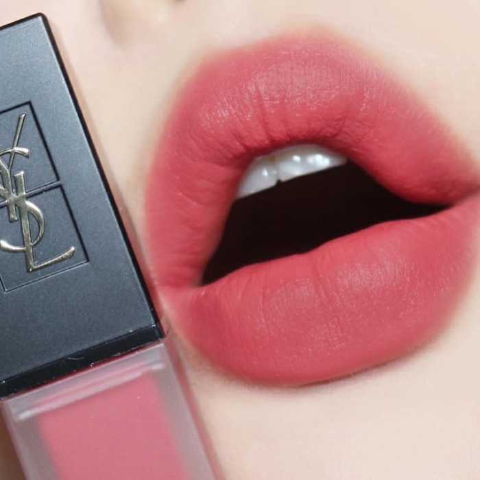 ⭐BISA COD⭐ YSL Tatouage Couture Couture Velvet Cream Matte Liquid Lipstick - 216 Nude Emblem
