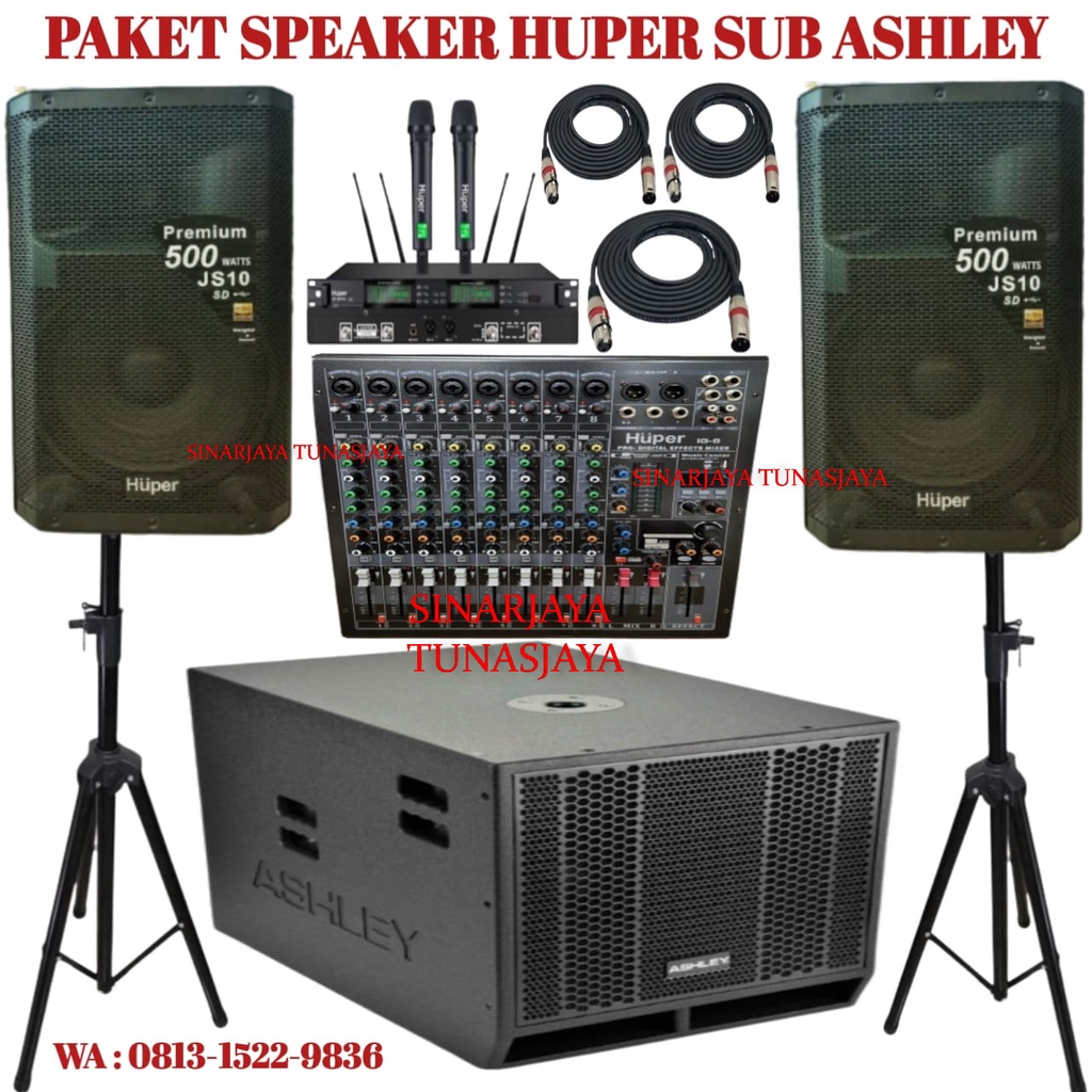 PAKET OUTDOOR SPEAKER HUPER SUBWOOFER ASHLEY ORIGINAL