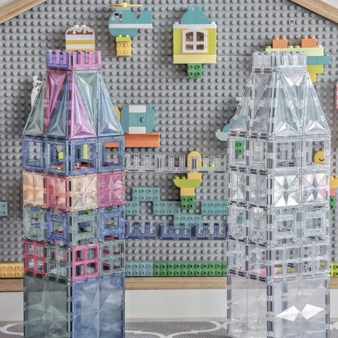 MNTL Magnetic Tiles 120 Pcs Mainan Edukasi Anak