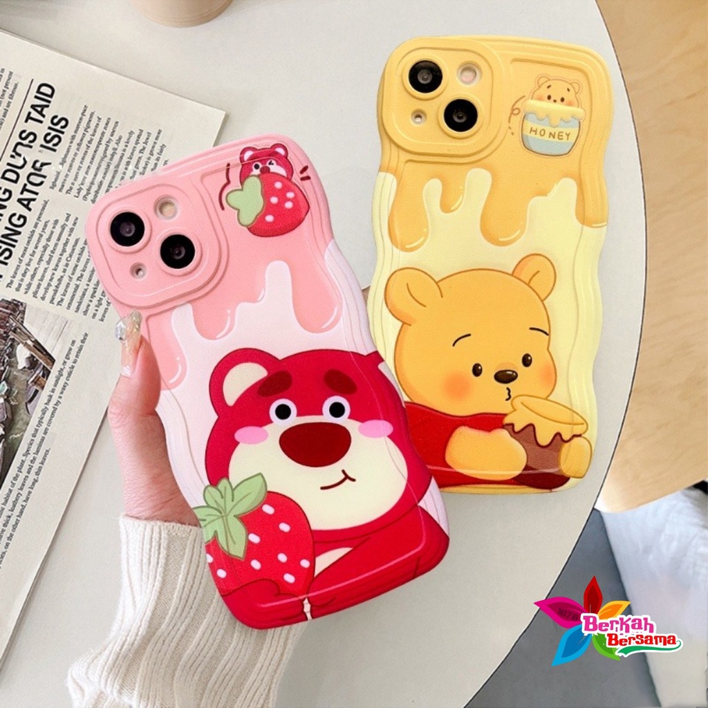 SS800 SOFTCASE SILIKON WAVY GELOMBANG POOH &amp; LOTSO FOR OPPO A3S A1K A5S A7  A12 F9 A11K  A15 A15S A35 A16  A16S A17 A17K A36 A76 A37 NEO 9 A39 A57 A5 A9 2020 A52 A92 A53 A33 2020 A54 A55 A57 2022  A77S  A71  A74 4 A95 F19 A78 A58 A38 A18 4G BB7812