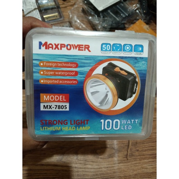 Senter kepala 100LED wat Waterproof super terang murah