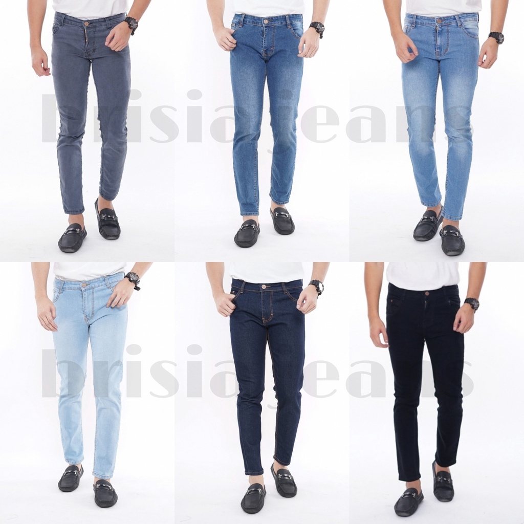 [SIZE 28-38] VINCENT Skinny Jeans Pria - 6 WARNA / Celana Jeans Panjang Cowok Bigsize Jumbo