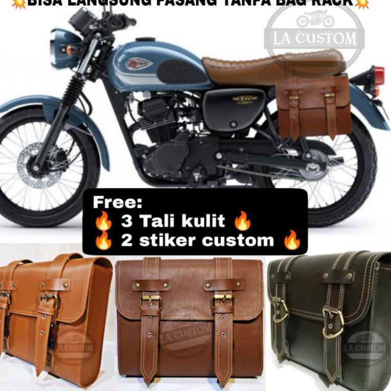 LANGSUNG ATC Tas motor RE royal enfield Tas motor W175 sidebag custom tas motor classic norton bsa b