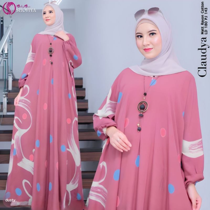 GAMIS KAFTAN SUPER JUMBO LD 180 XXXXL BIG SIZE CLAUDYA RAYON BAJU KELELAWAR BUSUI