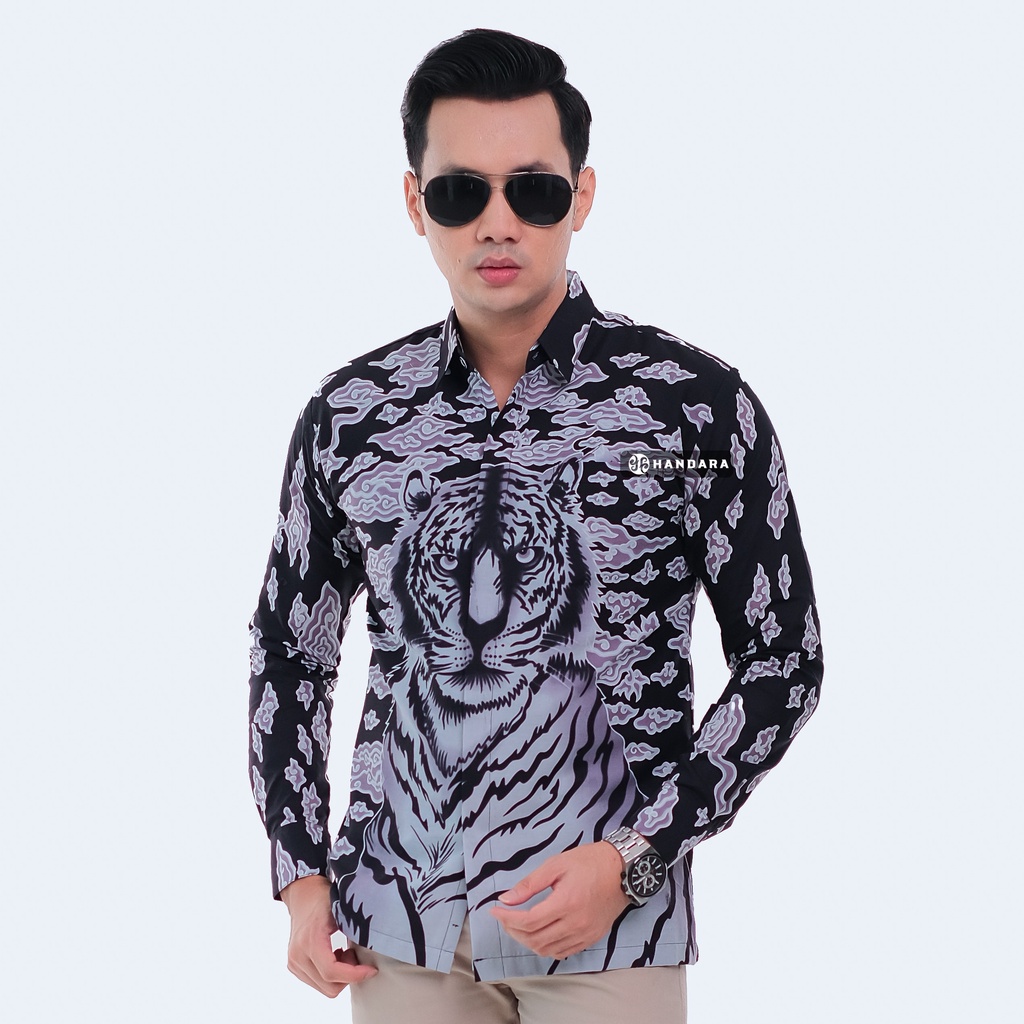 Handara Batik Pria Lengan Panjang Slim Fit Premium Harimau Siliwangi HB-337