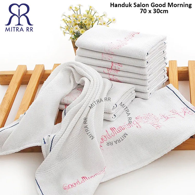 Handuk Good Morning Putih Original | Handuk Salon Handuk Olahraga Handuk Rambut | Handuk Wajah Katun