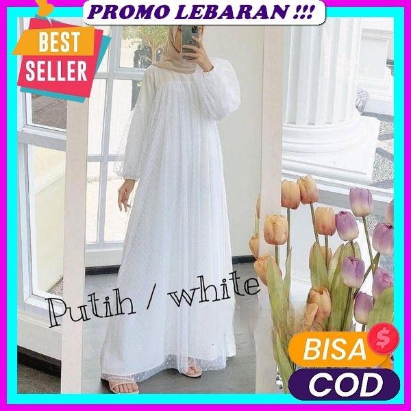 Rinjani - Dress Gamis Baju Pesta Brukat Renda Import S M L Xl Xxl Jumbo Premium Brukat Brokat Muslim