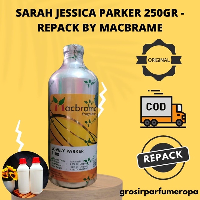 Bibit Parfum LOVELY SARAH JESSICA 250GR REPACK BY MACBRAME - ORIGINAL PABRIK - RESMI - ALUMUNIUM - M
