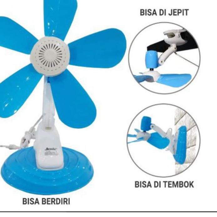 ➴ Arashi CLIPFAN Kipas Angin duduk / Kipas Angin Jepit Clip Fan AR138 / Arashi - Kipas Angin duduk /