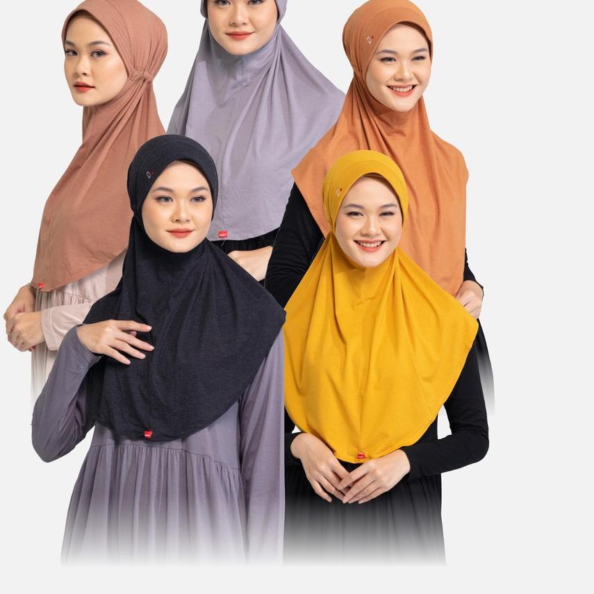 ♙ Dauky Hijab Bergo Jilbab Instant Hijab Basic Polos Kaos Rara Riri Premium ✩