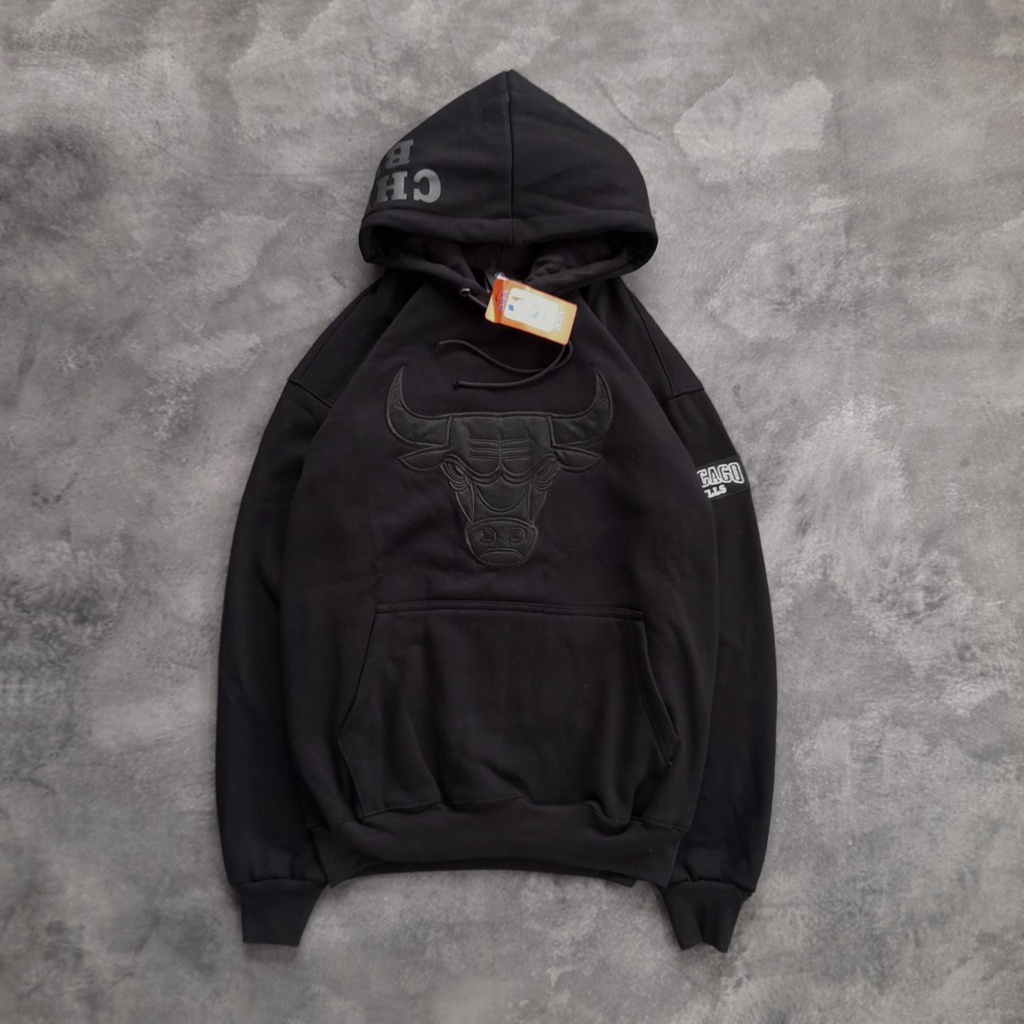 Sweater Hoodie Chicago Bulls Bordir NBA Jaket Bulls Banteng