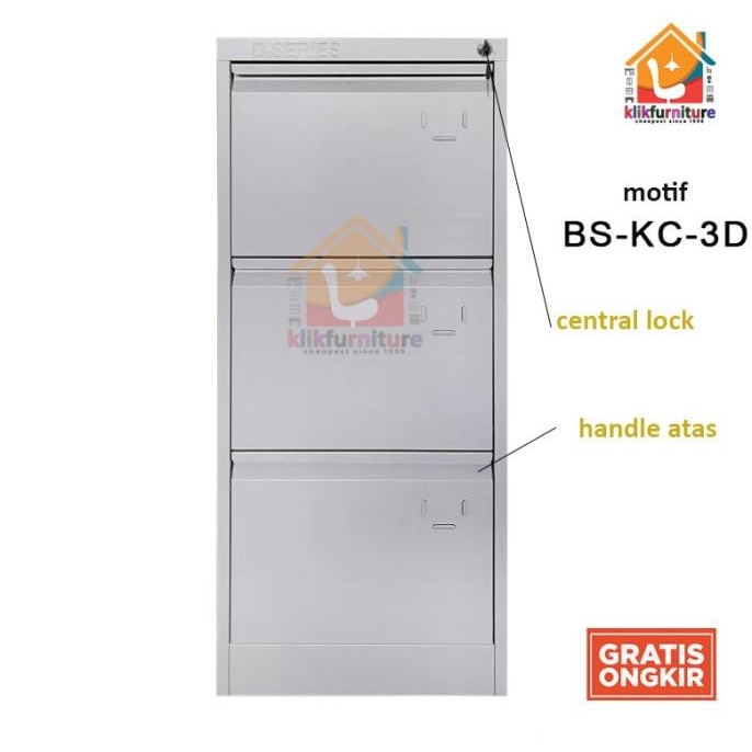 

Terbaru !!! Filing Cabinet Besi 3 Susun 3 Laci Akd3