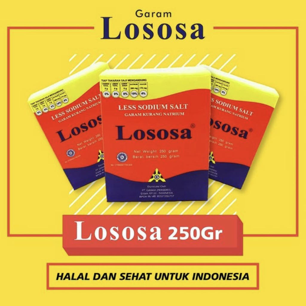 

Garam Lososa 250gr Sehat Rendah Natrium