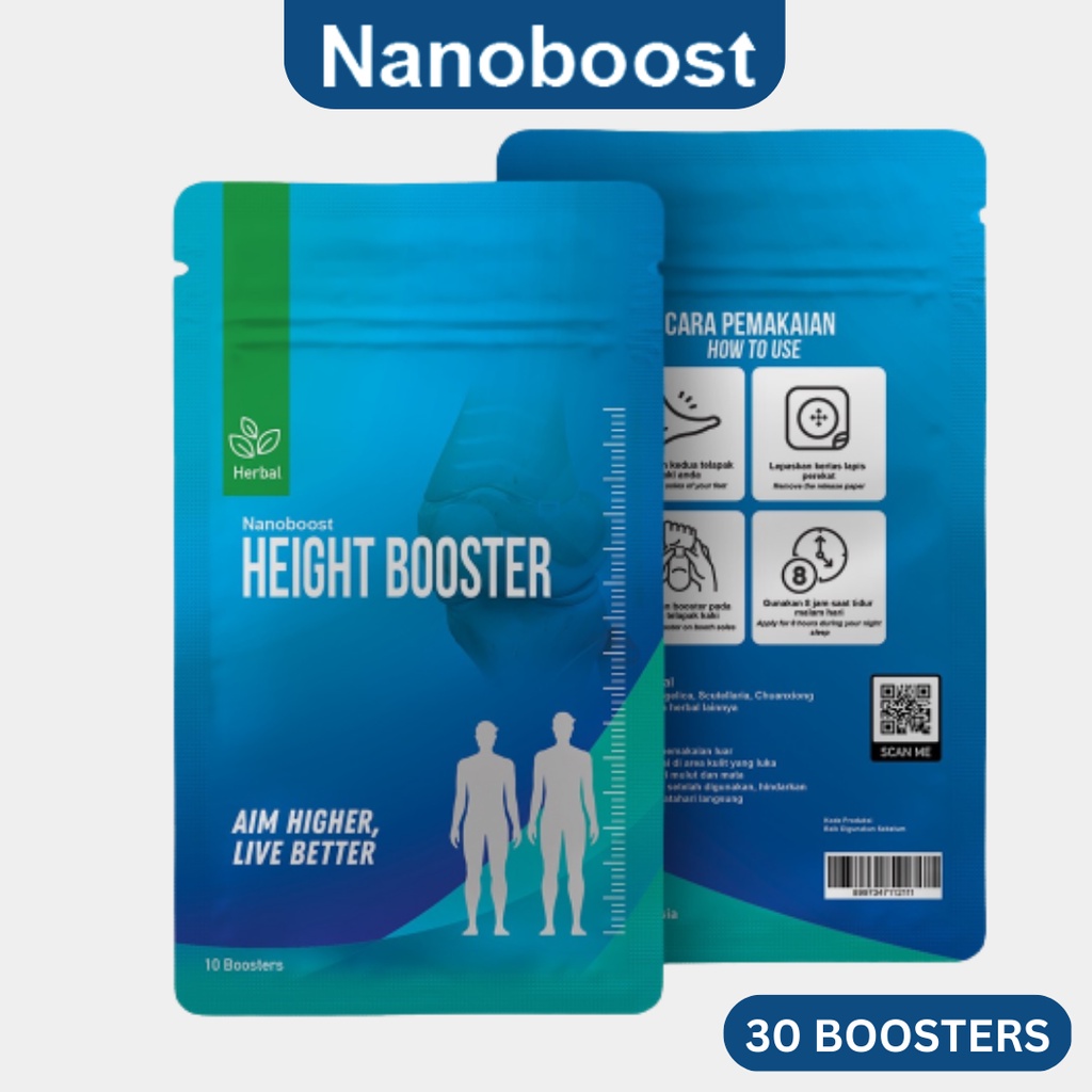 Nanoboost Height Booster Koyo Peninggi Badan Taller Patch Herbal Alami 30pcs
