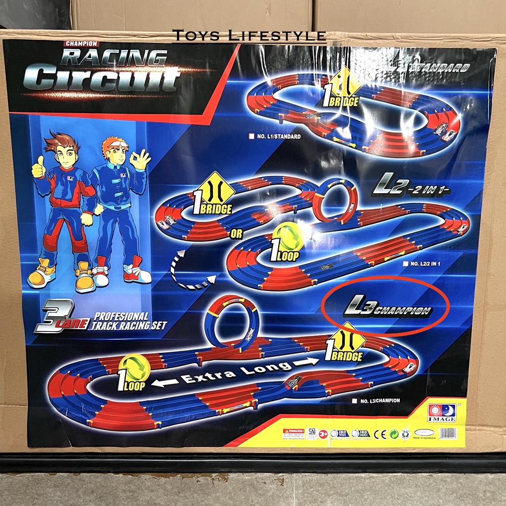 Track Sirkuit Tamiya Racing Mini 4WD 3 Jalur Besar L3 (IMAGE)