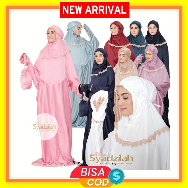 Mukena Dewasa Elmira Full Bordir/Mukena Rayon Premium Almecca - Mukena Dewasa Premium Almecca Series