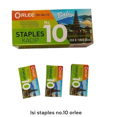 

ISI STAPLES ORLEE (1 pak isi 10box kecil ) kwalitas bagus, produk baru