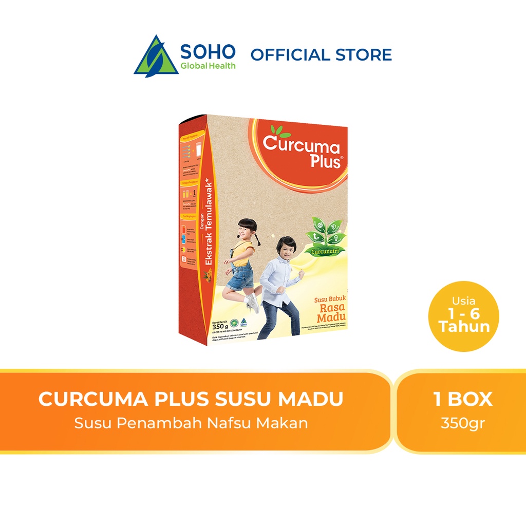 Curcuma Plus Susu Bubuk Ekstrak Temulawak Madu 350gr