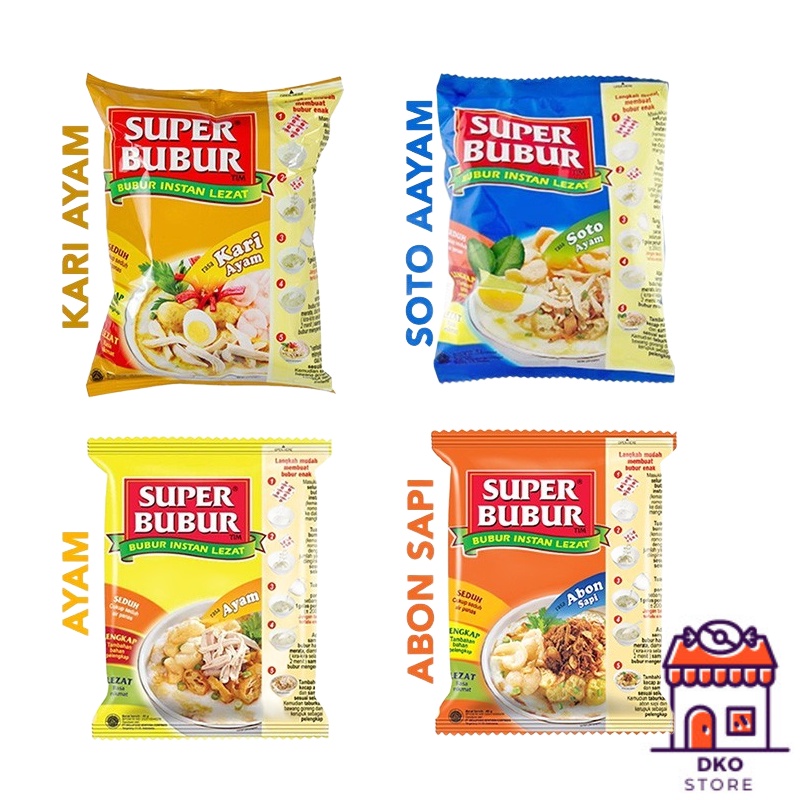 

SUPER BUBUR - 45 gram - All Varian Rasa Bubur Instan