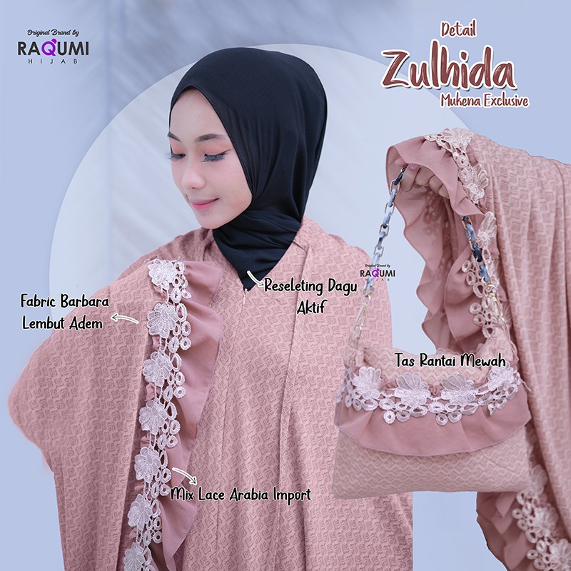 ZULHIDA MUKENA EXCLUSIVE, MUKENA CASUAL DAILY, MUKENA DEWASA DAILY, MUKENA BAHAN FABRIC BARBARA LEMB