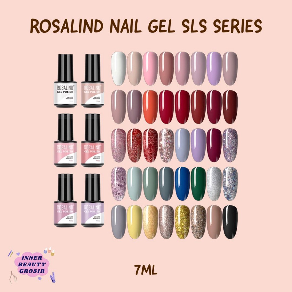 Rosalind Glitter / Rosalind New Glitter Nail Art Gel / Rosalind New Nail Art Gel / Rosalind SLS Series 7ml